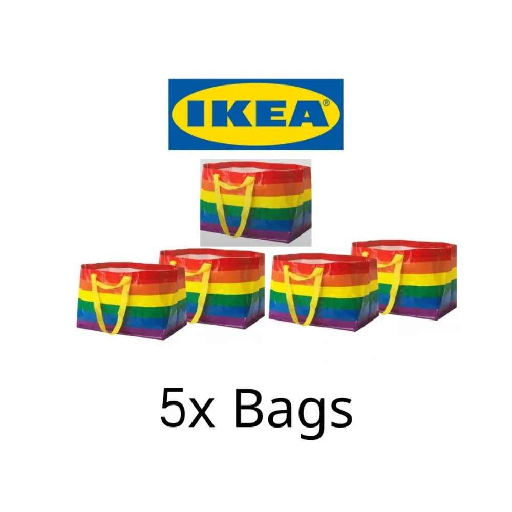 5x - IKEA Pride large rainbow storage bags